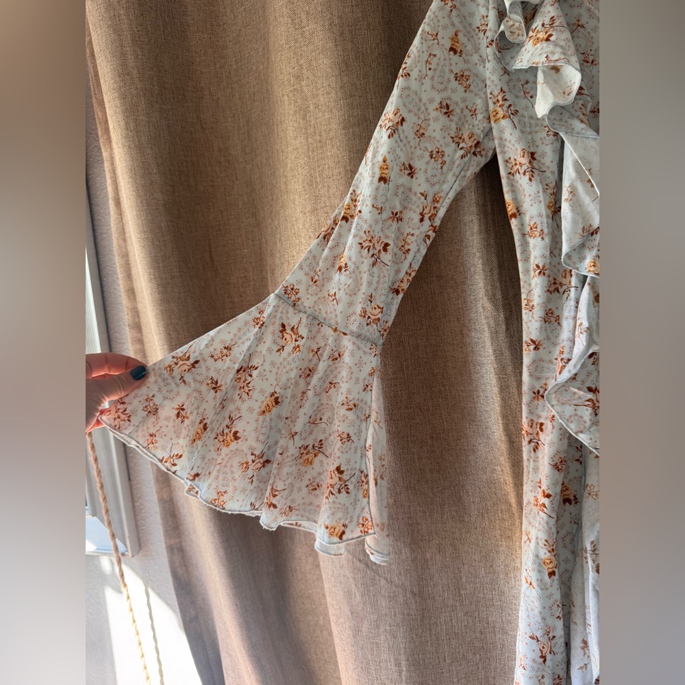 Spell Fleur Frill Floral Ruffle Bias Maxi Dress - Picture 7 of 12
